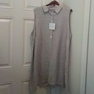 Linen shirt dress